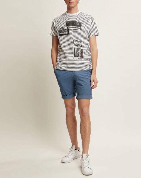 Eden weißes gestreiftes T-Shirt