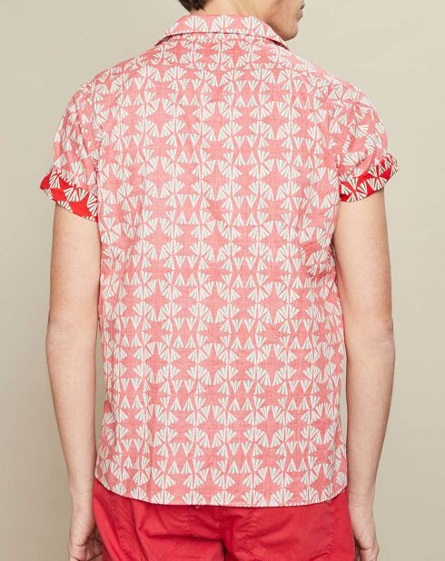 Slam Fans rot/weiß/grün bedrucktes Slim Shirt