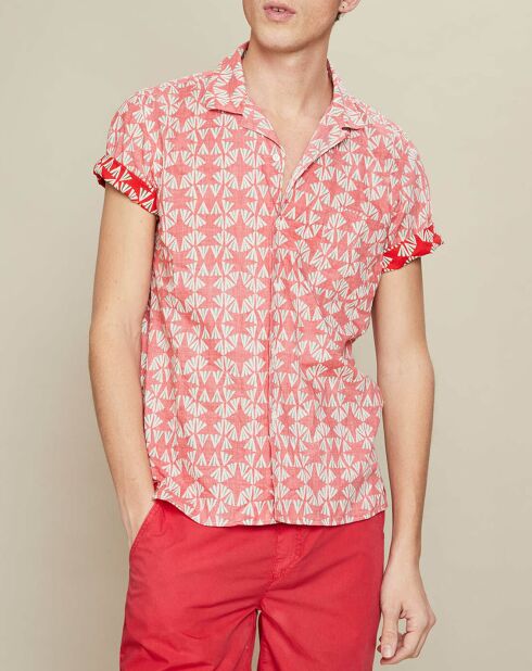 Slam Fans rot/weiß/grün bedrucktes Slim Shirt