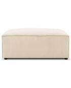 Pouf velours côtelé carlo beige - 100x70x42 cm