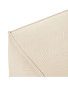 Pouf velours côtelé carlo beige - 100x70x42 cm