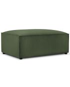 Pouf velours côtelé carlo vert bouteille - 100x70x42 cm