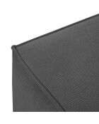 Pouf velours côtelé carlo gris - 100x70x42 cm