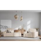 Fauteuil velours côtelé carlo beige - 126x102x90 cm