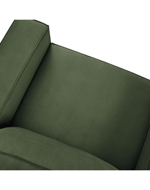 Fauteuil velours côtelé carlo vert bouteille - 126x102x90 cm
