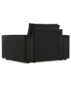 Fauteuil velours côtelé carlo noir - 126x102x90 cm