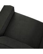 Fauteuil velours côtelé carlo noir - 126x102x90 cm
