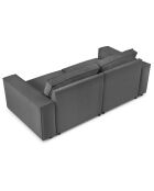 Canapé velours côtelé carlo 3 places gris - 206x102x90 cm