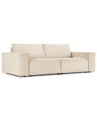 Canapé velours côtelé carlo 4 places beige - 246x102x90 cm