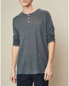 T-shirt Henley Thunder 100% lino