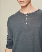 T-shirt Henley Thunder 100% lino