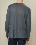 T-shirt Henley Thunder 100% lino