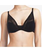 Soutien-gorge plongeant Likeness noir/doré