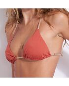 Haut de maillot triangle Claudia terracotta