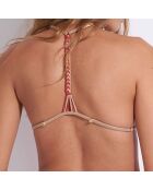 Haut de maillot triangle Claudia terracotta