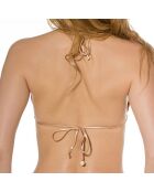 Haut de Maillot triangle réversible Kate orange/doré