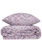 Parure housse de couette Donjette violet/blanc
