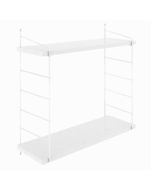Etagère murale Armoni blanc brillant - 72x58x20 cm