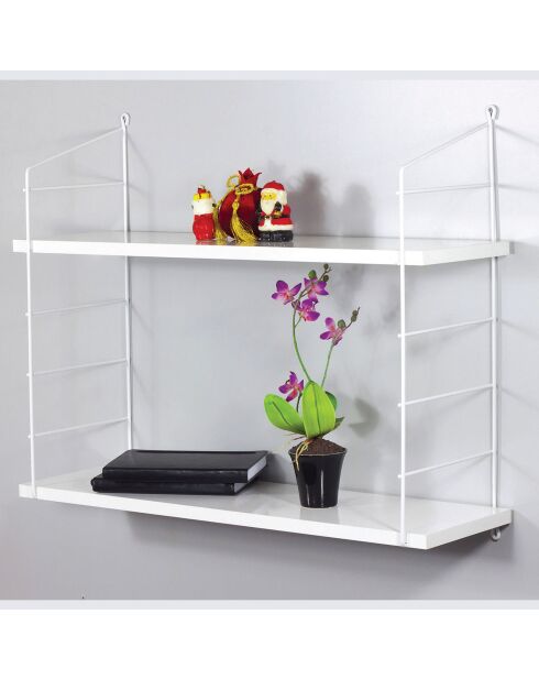 Etagère murale Armoni blanc brillant - 72x58x20 cm