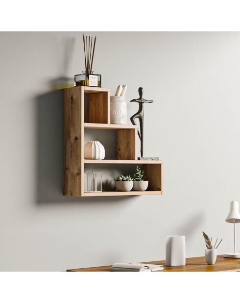 Etagère murale Piramit beige - 62x62x18 cm