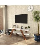 Meuble TV Basic blanc/marron - 120x45x33.1 cm