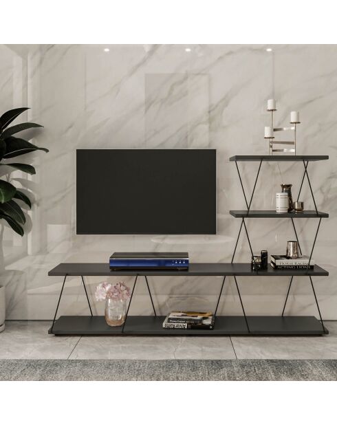Meuble TV Ilgaz anthracite - 150x93x30 cm