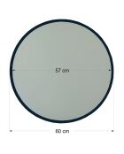 Miroir mural Yuvarlak noir - D.60x2.2 cm