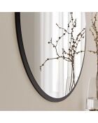 Miroir mural Yuvarlak noir - D.60x2.2 cm