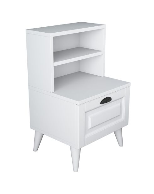 Comodino bianco BD105 - 45x74,4x40 cm