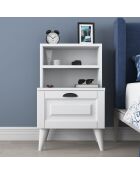 Comodino bianco BD105 - 45x74,4x40 cm