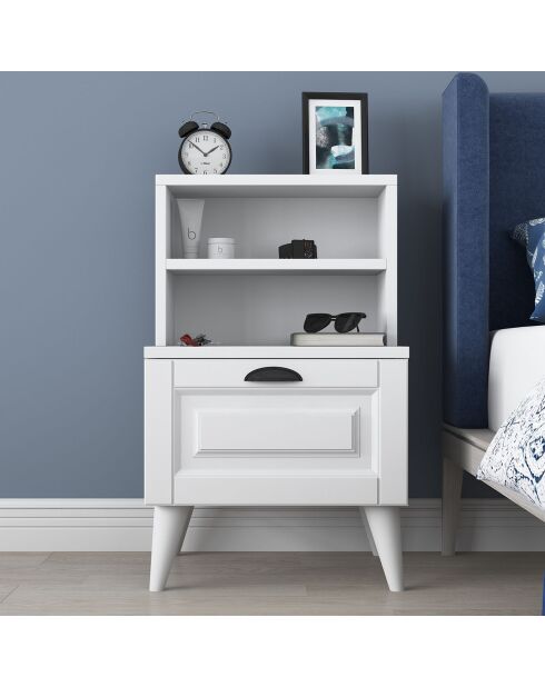 Comodino bianco BD105 - 45x74,4x40 cm