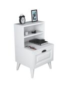Comodino bianco BD105 - 45x74,4x40 cm