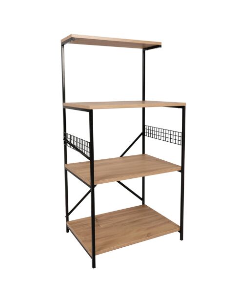 Unidad de almacenamiento Anemon negro/pino - 60x124x45 cm