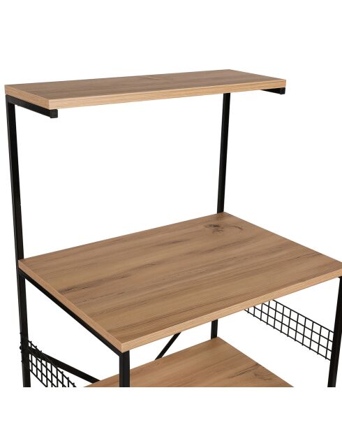 Unidad de almacenamiento Anemon negro/pino - 60x124x45 cm