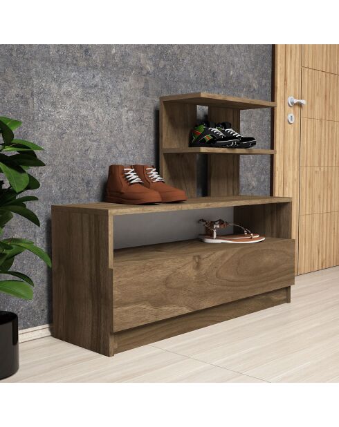 Meuble d'entrée Airy marron - 100x85x29.6 cm