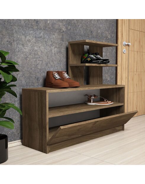 Meuble d'entrée Airy marron - 100x85x29.6 cm