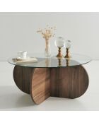 Table basse Bubble marron - 75x35x75 cm