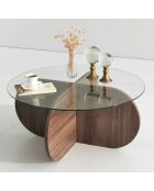 Table basse Bubble marron - 75x35x75 cm