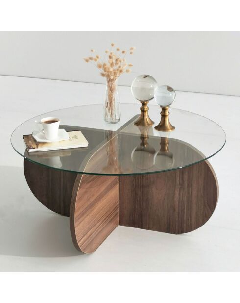 Table basse Bubble marron - 75x35x75 cm