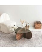 Table basse Bubble marron - 75x35x75 cm