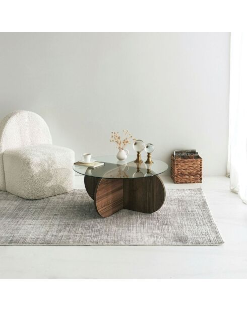 Table basse Bubble marron - 75x35x75 cm