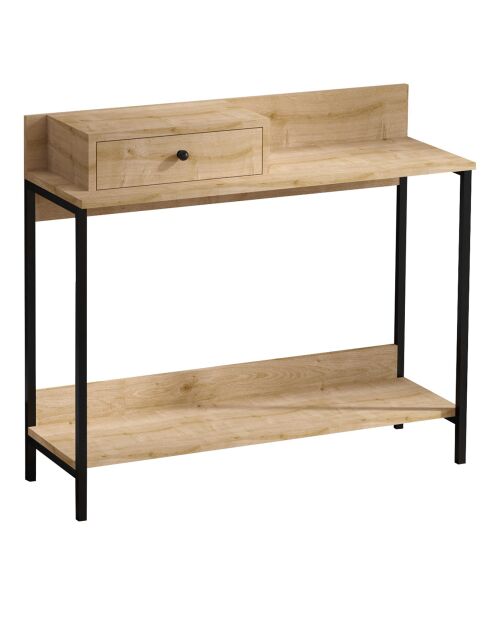 Meuble d'entrée Alix rouge/marron - 100x87x35 cm