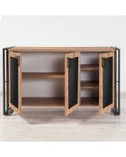 Console Arcas Freda beige/noir - 140x80x45 cm