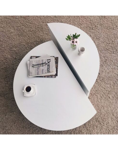 Podium weißer Couchtisch - 90x30x60 cm