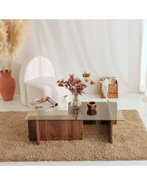 Escape brauner Couchtisch - 105x30x65 cm