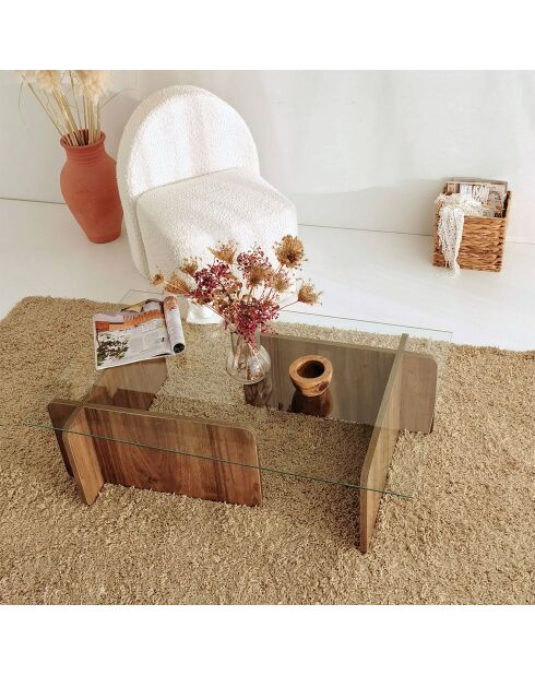 Escape brauner Couchtisch - 105x30x65 cm
