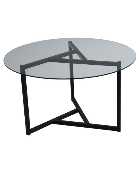 Table basse Trio sehpa transparent/noir - 75x42x75 cm