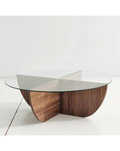 Table basse Lily marron - 90x30 cm