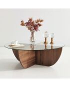 Table basse Lily marron - 90x30 cm