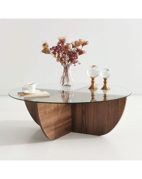 Table basse Lily marron - 90x30 cm